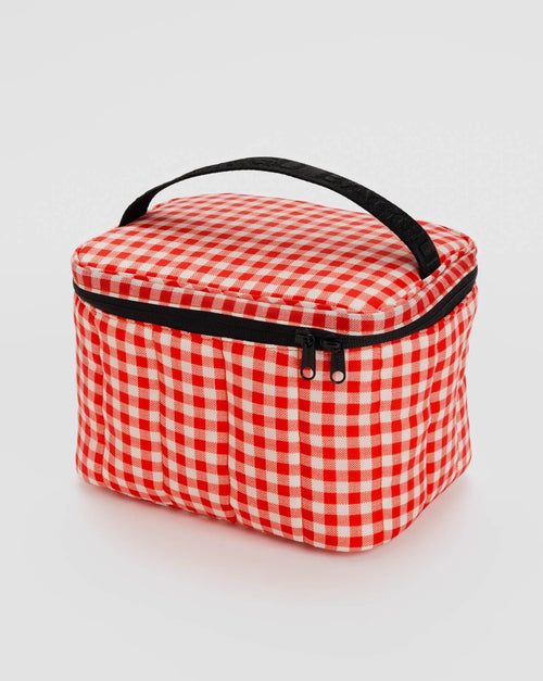 puffy lunch bag - red gingham