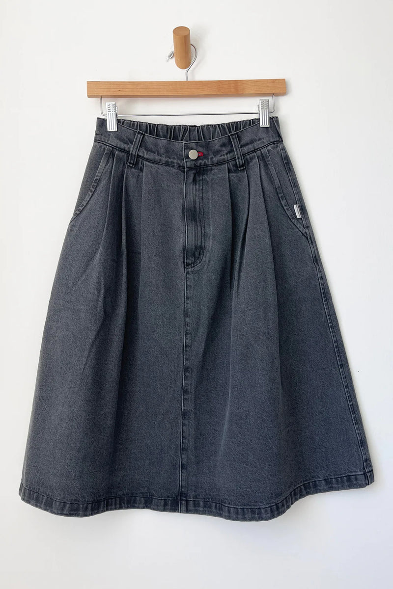 Farm Skirt - Black Denim