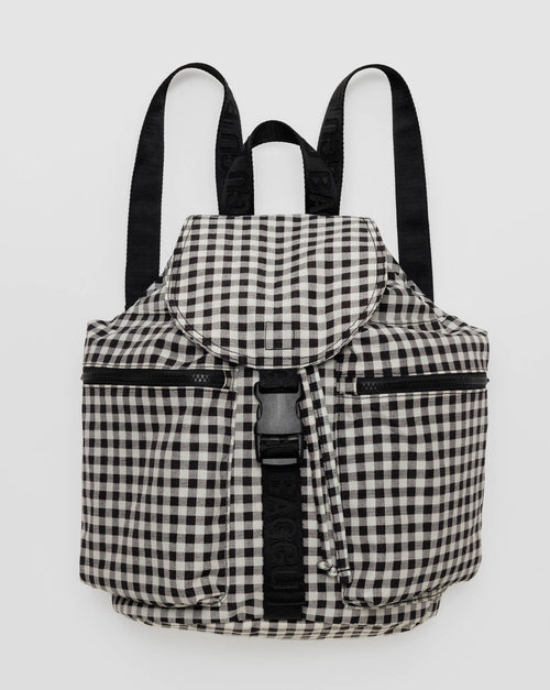 Sport Backpack - black & white gingham