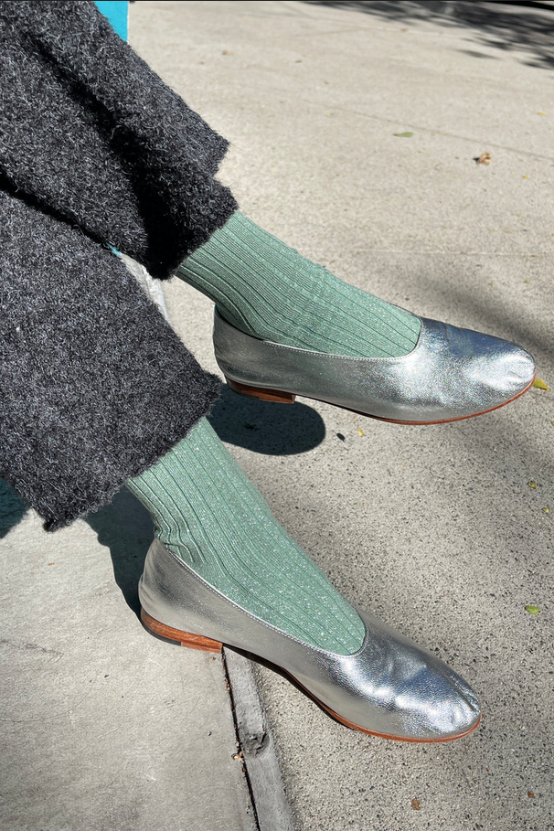 Her Socks Modal - Jade Glitter