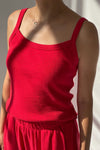 Pointelle Eve Cami Top - Red Apple