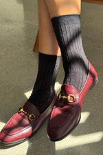 Her Socks  Modal - Copper Black