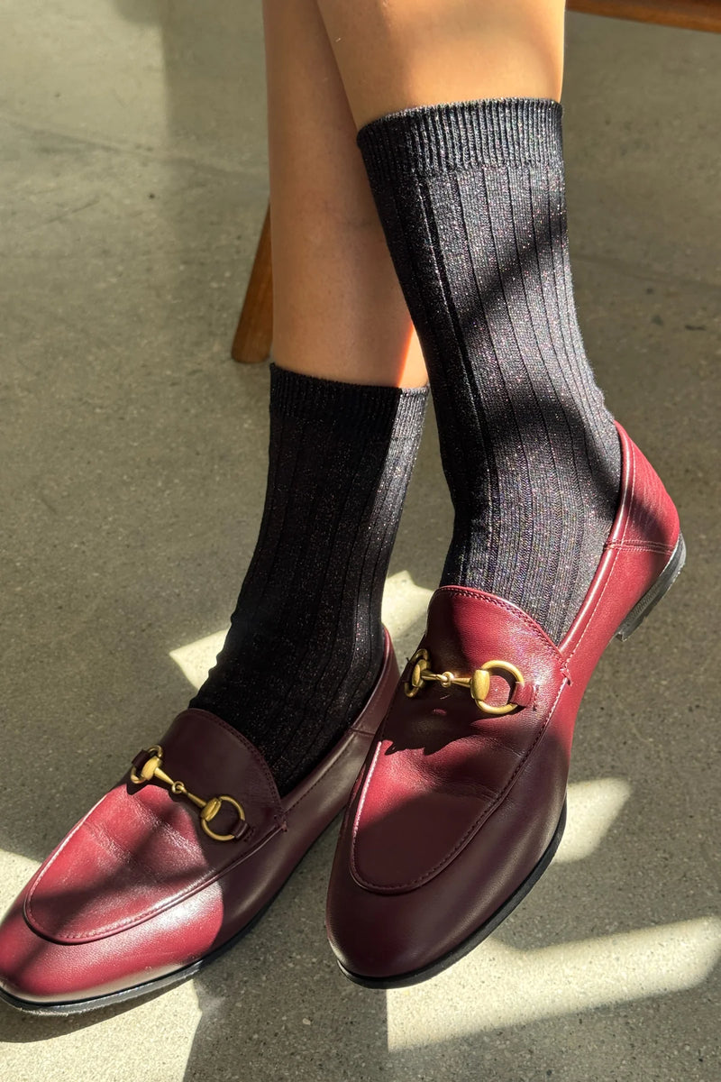 Her Socks  Modal - Copper Black