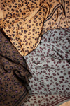 Leopard Wool scarf - Acier