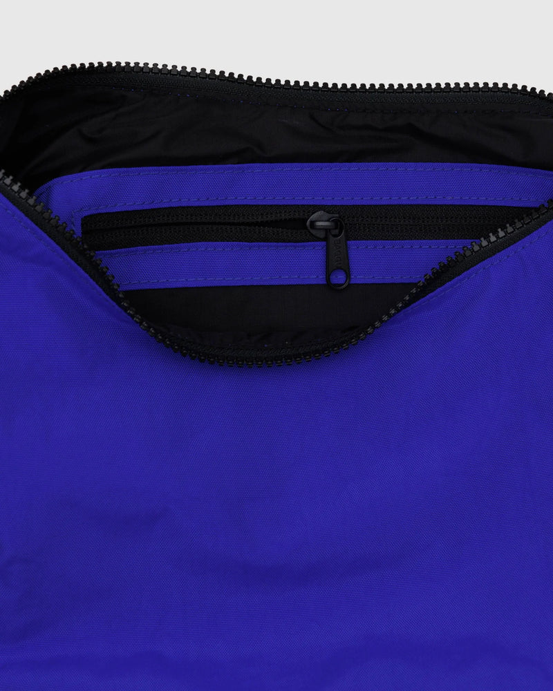 Medium Nylon Crescent Bag -  Lapis