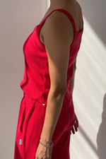 Pointelle Eve Cami Top - Red Apple