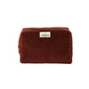Jaspe velvet toiletry bag - warm red