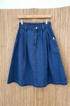 Farm Girl Skirt - Blue denim