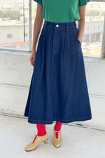 Farm Girl Skirt ( long version)- Raw Denim