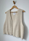 Granny cotton sweater vest naturel