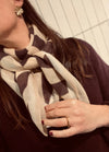 Zebra Wool scarf - beige