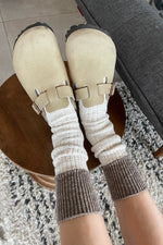 Color Block Cottage Socks - Oatmeal/Flax