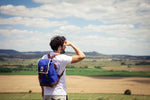 Matra Mini Leather Strap & Bottom Backpack - Blue