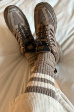 Cottage Varsity Socks - Flax varsity