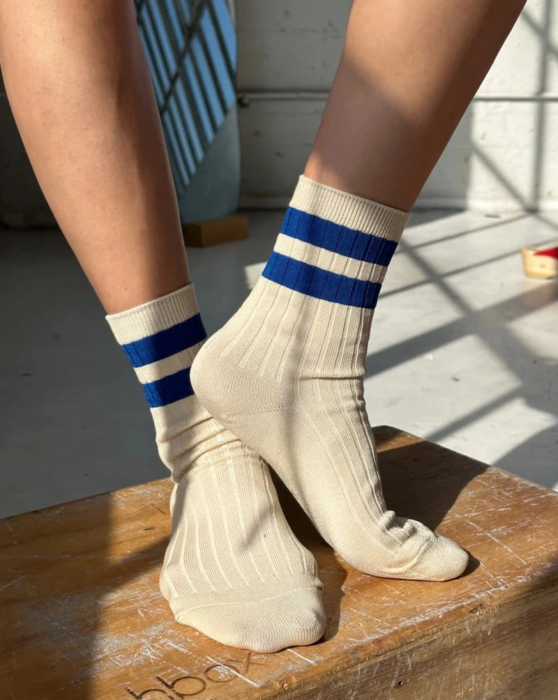 Her Socks Varsity - Azure