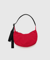 Medium Nylon Crescent Bag -  Candy Apple