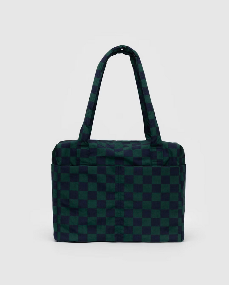 Small Cloud Carry-On  -  Navy Green Check