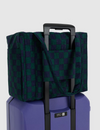 Small Cloud Carry-On  -  Navy Green Check