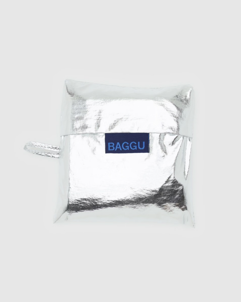 Standard Baggu -  Metallic Silver