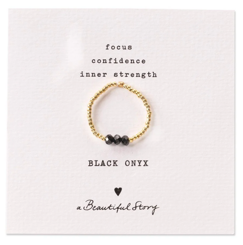 Clarity Ring - Onyx Gold