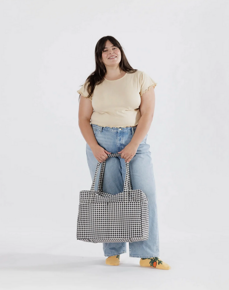 Cloud Carry-On -  Black & White Gingham
