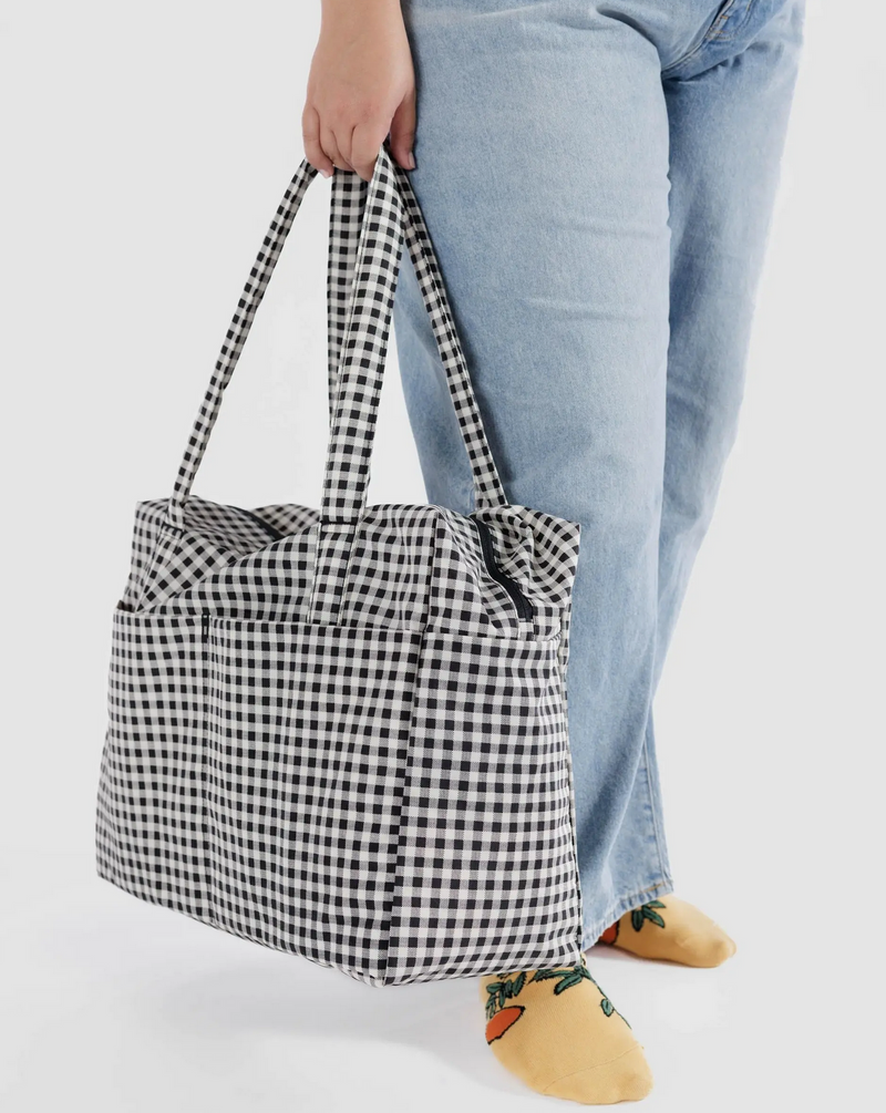 Cloud Carry-On -  Black & White Gingham