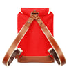Matra Mini Leather Strap & Bottom Backpack - Red