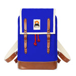 Matra Mini Leather Strap & Bottom Backpack - Blue