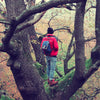 Matra Mini Leather Strap & Bottom Backpack - Red