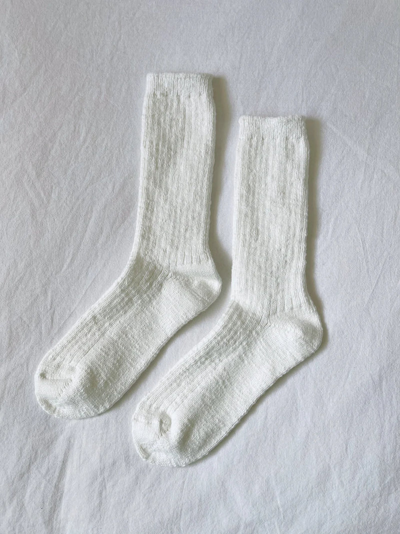 Cottage Socks - White linen