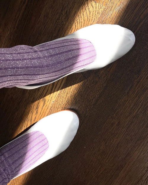 Her Socks modal - lilac glitter