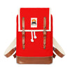 Matra Mini Leather Strap & Bottom Backpack - Red