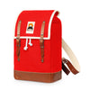 Matra Mini Leather Strap & Bottom Backpack - Red