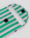 Puffy Laptop Sleeve 16" - Pink Green Awning Stripe