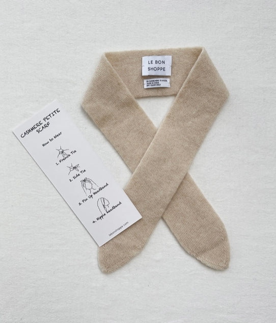 Cashmere Skinny Scarf - Oat