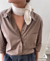 Cashmere Skinny Scarf - Oat