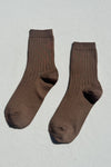 Her Socks - Dark Tan
