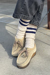 Cottage Varsity Socks - Oatmeal varsity