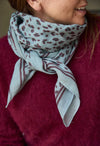 Leopard Wool scarf - Acier