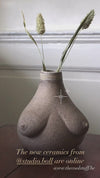 Lisa Boob Vase - medium - rough grey