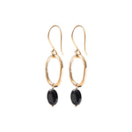 Graceful Black Onyx Gold Earrings