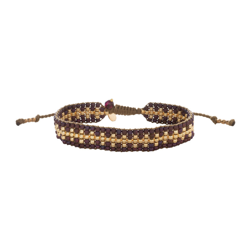 Comfy Bracelet - Garnet Gold