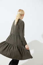 Dashuri Popeline Dress - Khaki