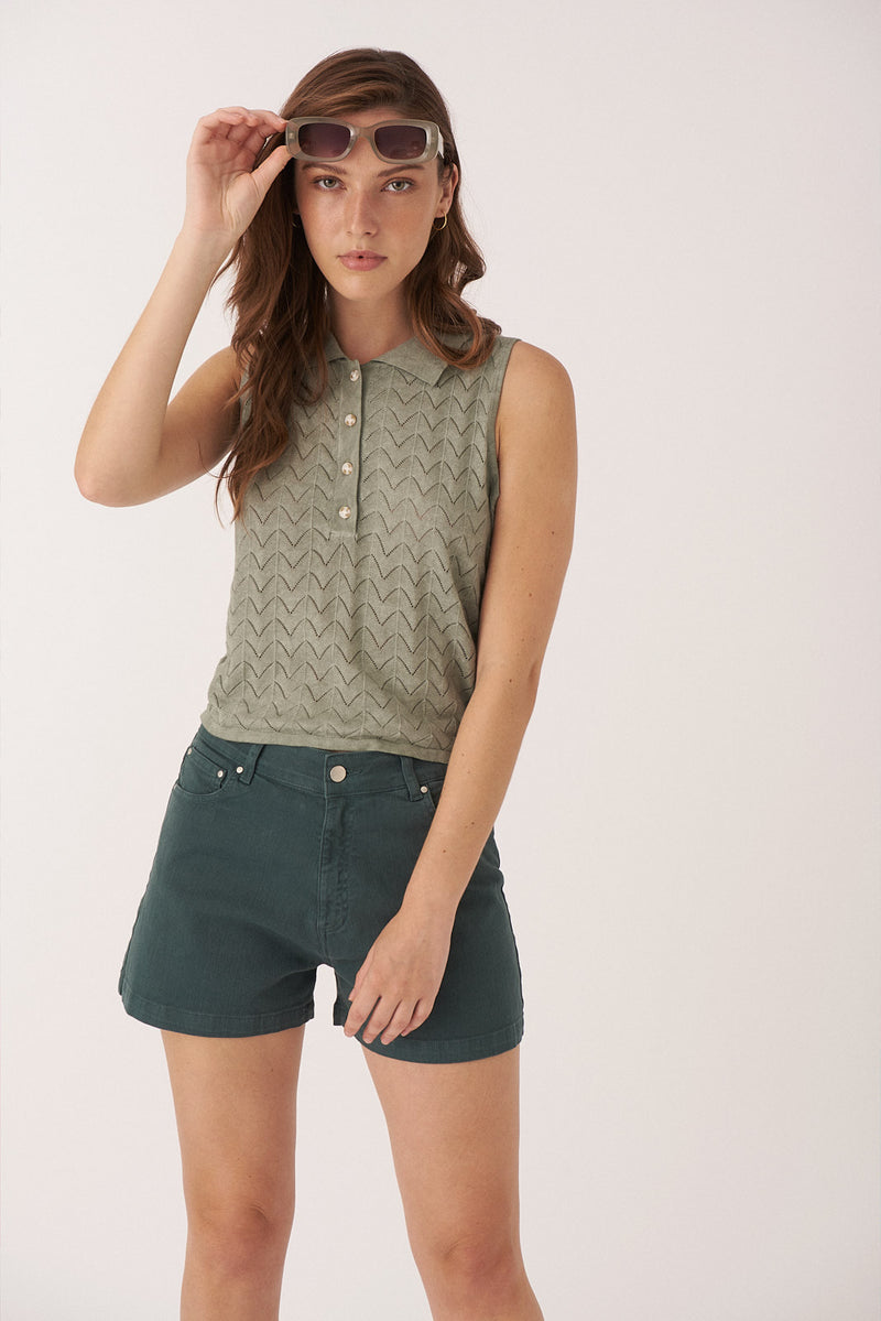 Alisios Polo Top - Aquamarine