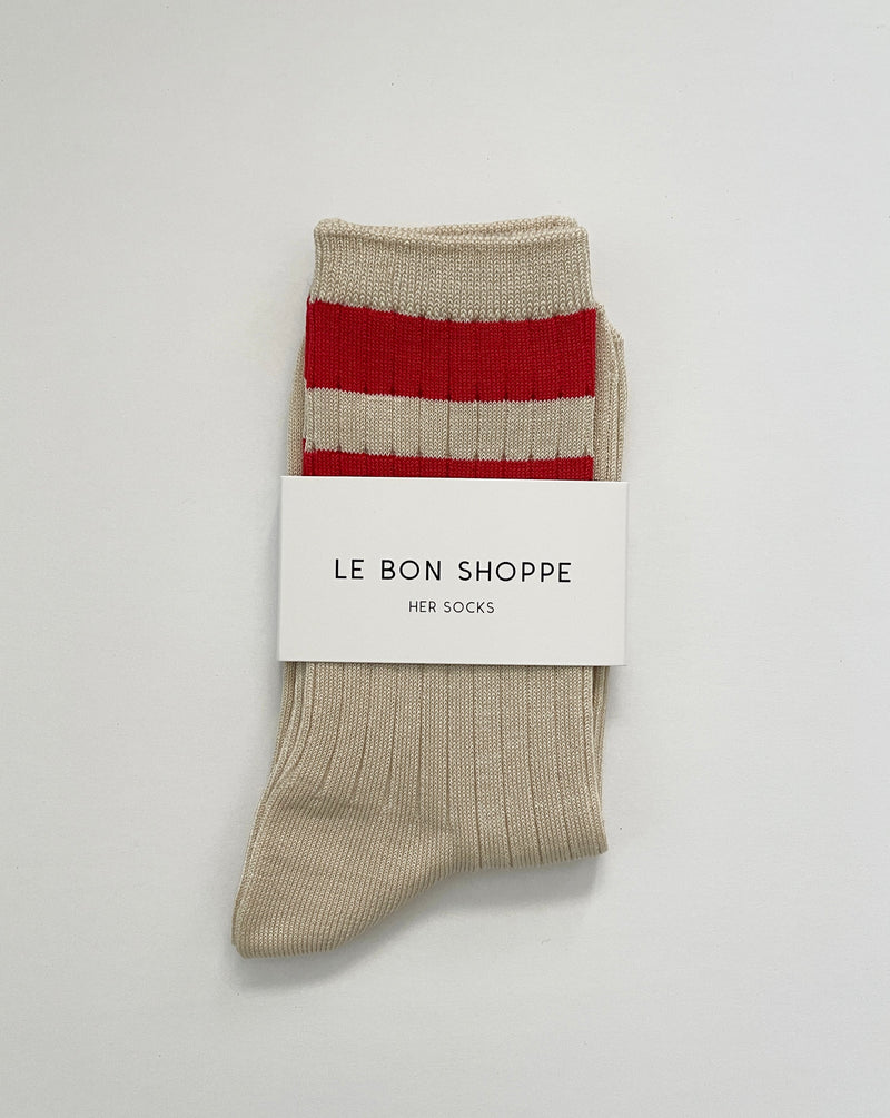Le Bon Shoppe Her Socks Varsity red