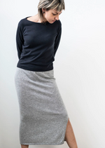 Knitted Pencil skirt - Grey melee