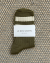 Le Bon Shoppe Her Socks Varsity Fern