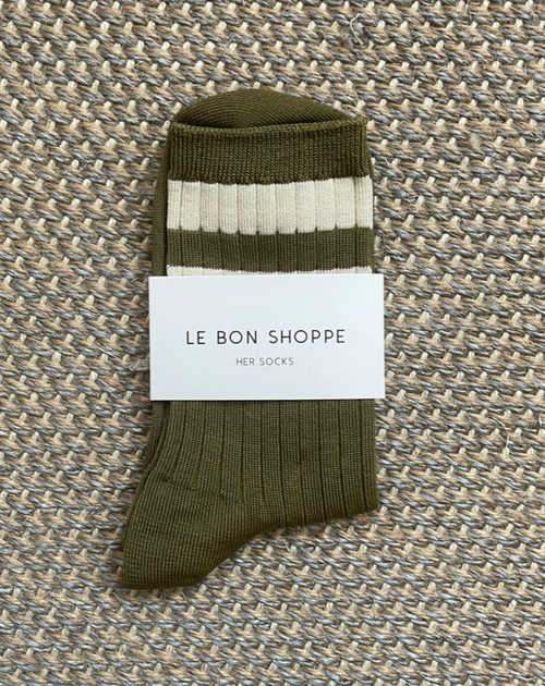 Le Bon Shoppe Her Socks Varsity Fern