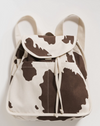 drawstring backpack cow brown baggu
