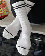 classic white boyfriend socks 